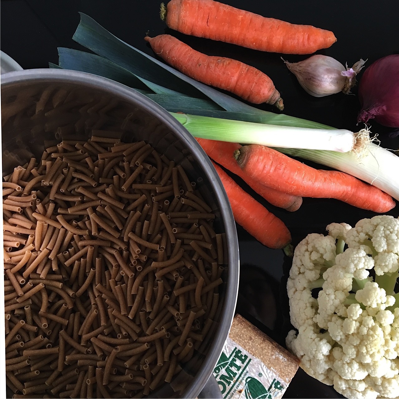 One pot pasta aux légumes d’hiver et Comté