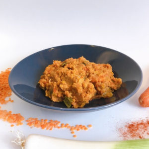 Assiette de dal de lentilles corail