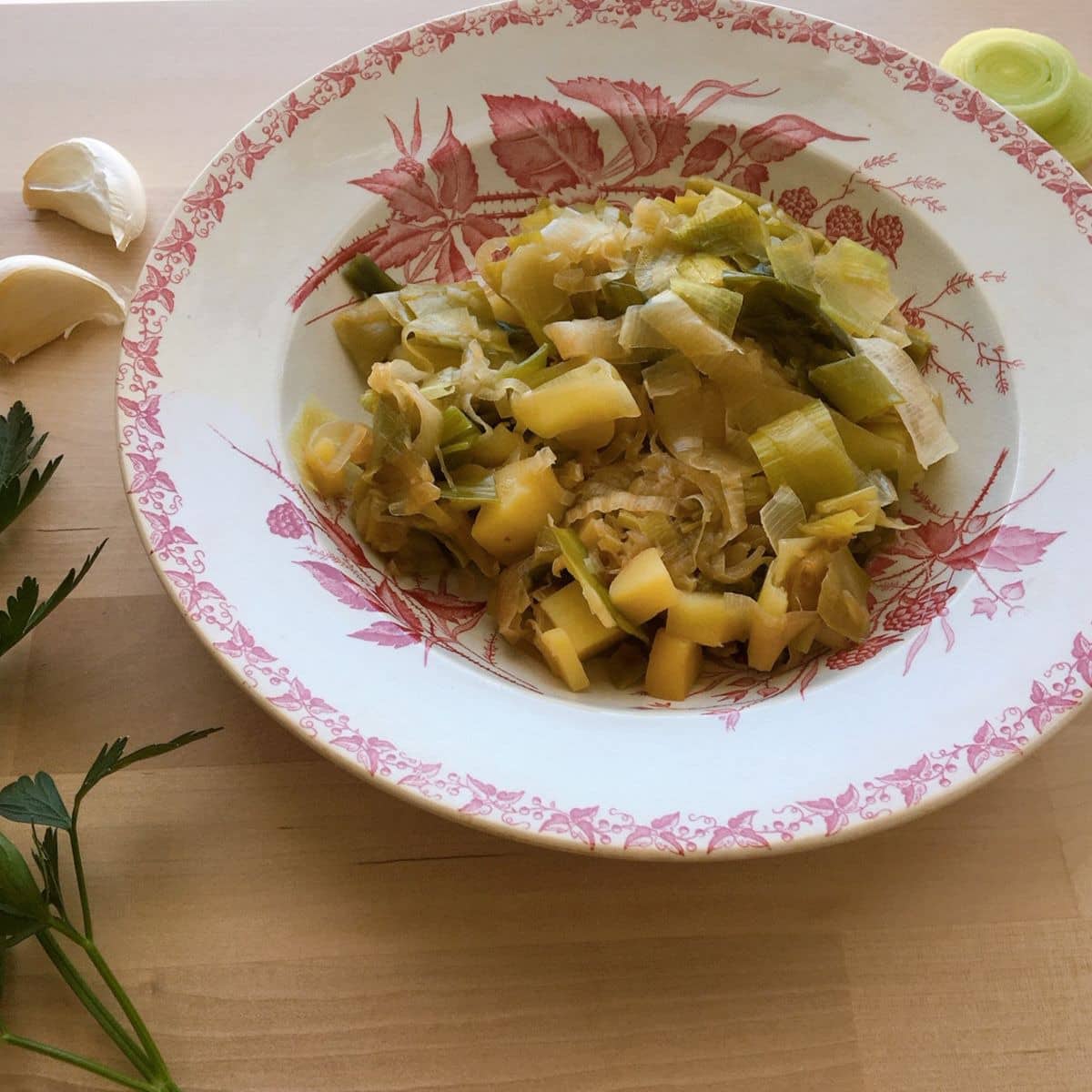 Poelées de poireaux et pommes de terre à la sauce soja (tamari)