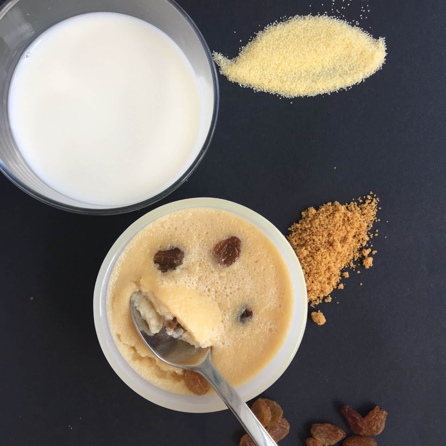 Semoule au lait toute simple - verdira